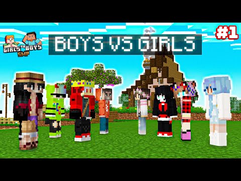 I Joined The Girls Vs Boys Minecraft SMP SERVER | Part 1