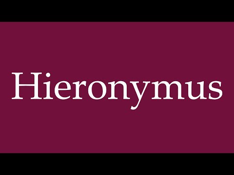 How to Pronounce ''Hieronymus'' (Jerome) Correctly in German
