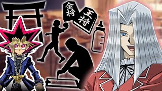 課題で居残る武藤遊戯(実家が神社)に声をかけるペガサス(新米教師)