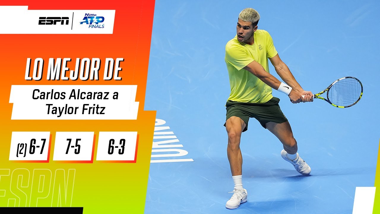 CARLITOS ALCARAZ SE QUEDÓ CON UN PARTIDAZO FRENTE A TAYLOR FRITZ EN TURÍN | RESUMEN