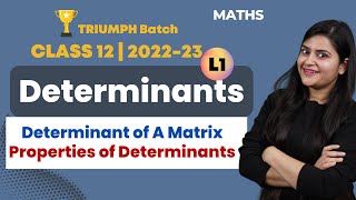 CBSE Class 12 Maths | Determinants - L1 | Determinant of A Matrix and Properties of Determinants