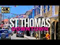 Downtown St Thomas Charlotte Amalie Walking Tour 4K