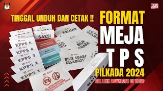 FORMAT MEJA TPS PILKADA 2024 #kpps2024 #kpps #pilkada2024