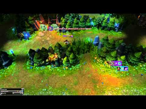 Lulu, Morg, Evelynn vs 5, aatrox joins mid fight, trist last hits