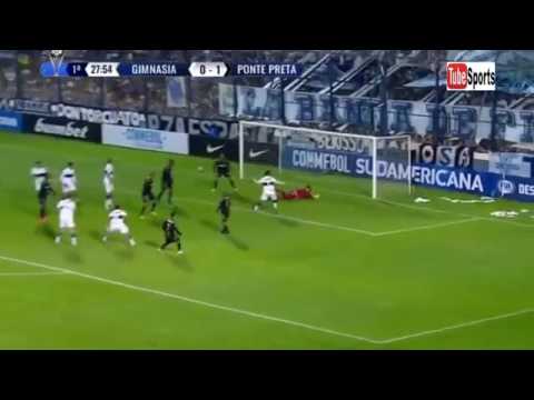 Gimnasia vs Ponte Preta 1-1 GOL FABIAN RINAUDO Copa Sudamericana 09/05/2017