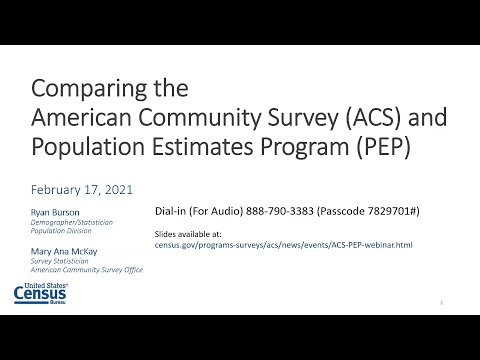 Comparing the American Community Survey and the Population Estimates Program