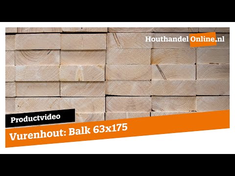 Balk Vuren 63x175mm (58x170mm netto) geschaafd  video