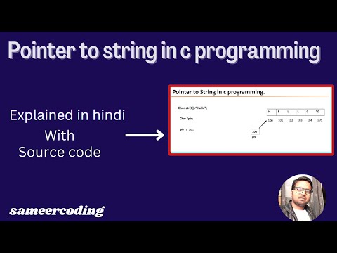 What Is Pointer To String In C Programming Pointer To String Sameercoding Hindi