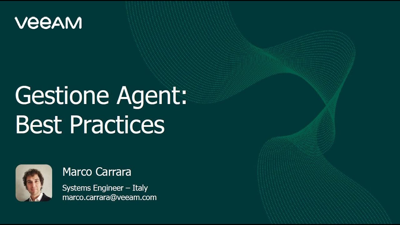 Gestione Agent: Best Practices video