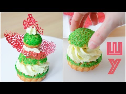 Пирожные Шу + Декор: Кружевной чипс