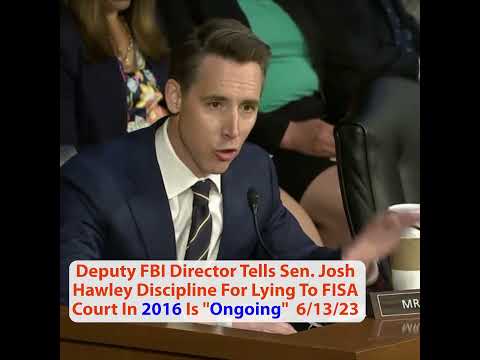 Deputy FBI Director Tells Hawley FISA Discipline For Carter Page Wiretap "Ongoing"