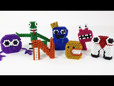 Rainbow Friends × Alphabet Lore × Magnetic balls | Magnet Art