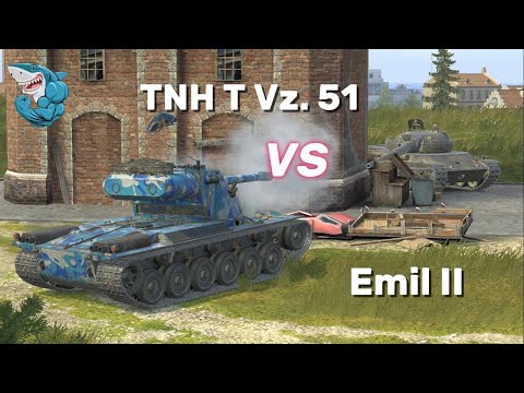Emil II vs TNH T Vz. 51 in the tournament 1vs1. Shark Gamer. WoT Blitz 😈