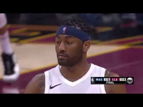 Cavs' 17 point comeback in final minutes vs Wizards (LeBron 13 points and 4 assists)