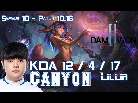 DWG Canyon LILLIA vs NIDALEE Jungle - Patch 10.16 KR Ranked