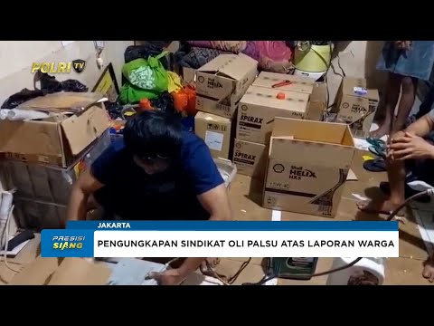 POLRES METRO JAKBAR BONGKAR SINDIKAT PRODUKSI DAN PERDAGANGAN OLI PALSU