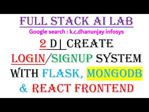 Login Sgnup System with Flask and MongoDB React frontend K.C.Dhanunjay Infosys