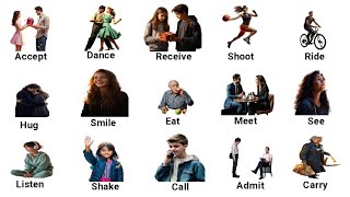 Action Verbs + Examples| Action Verbs Vocabulary with pictures| English Verbs for Daily Life