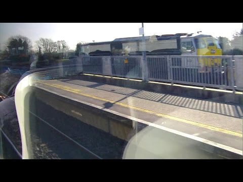 Onboard an IE 22000 Class Intercity Train - Portarlington Station, Laois