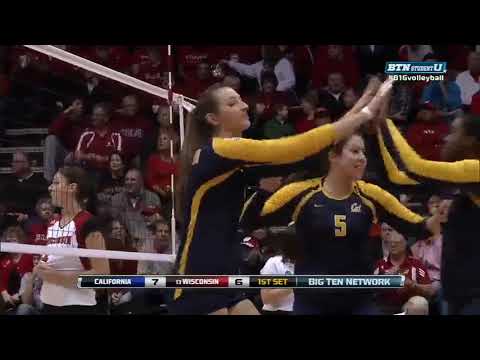 CAL vs Wisconsin - NCAA Womens Volleyball Tournament 2nd Round (Dec 7th 2013)