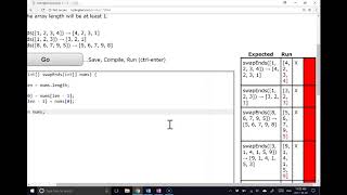 Coding Bat Soultions - Arrays 1 - Swap Ends
