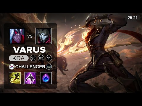 Varus vs Jhin ADC - KR Challenger - Patch 25.21 Season 15
