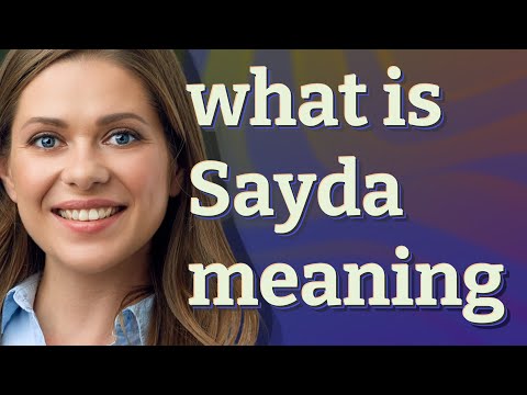 Sayda | meaning of Sayda