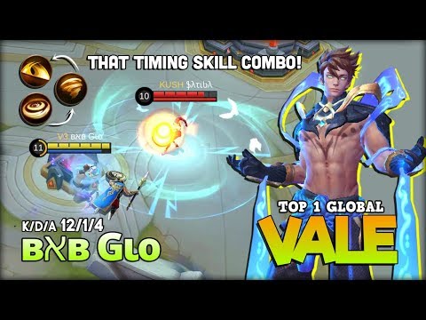 Vale Mid Lane Non Stop Roaming & Gank! ʙאʙ Gιo Top 1 Global Vale ~ Mobile Legends