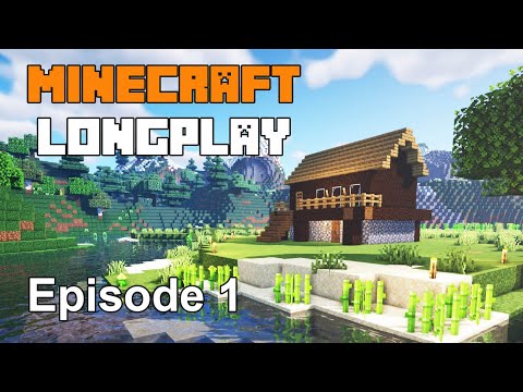 Minecraft Longplay Episode 1 - Exploration, Resource Gathering, and Starter Build (No Commentary)