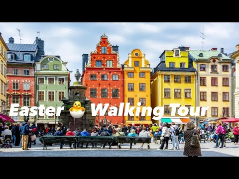STOCKHOLM 4K HDR SWEDEN-WALKING TOUR EASTER 2024