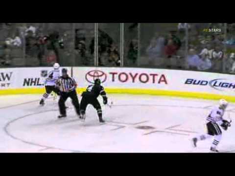 Jamie Benn's hit on Niklas Hjalmarsson - 7 Oct 11