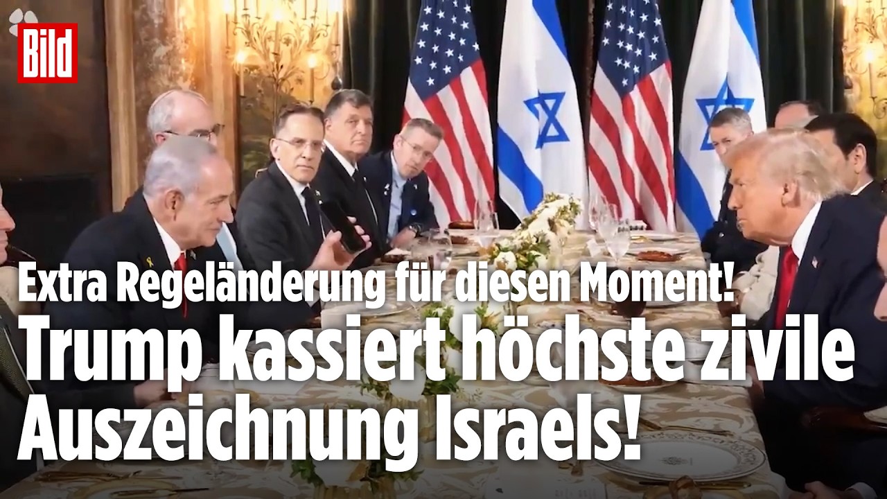 ISRAEL PRIZE: Donald Trump erhält höchste zivile Auszeichnung nach Regeländerung!