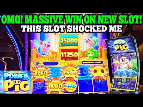 OMG! MASSIVE WIN ON MY FAVORITE NEW SLOT POWER PIG SLOT | TRIPLE POP & MORE | New Las Vegas Slots