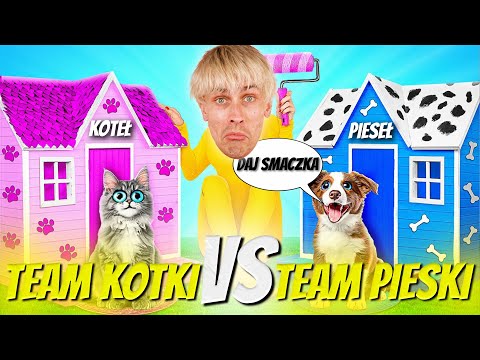 PIES 🐕 VS KOT 🐈 - WIELKA BITWA NA DOMY 🏠 | Moja Reakcja Na