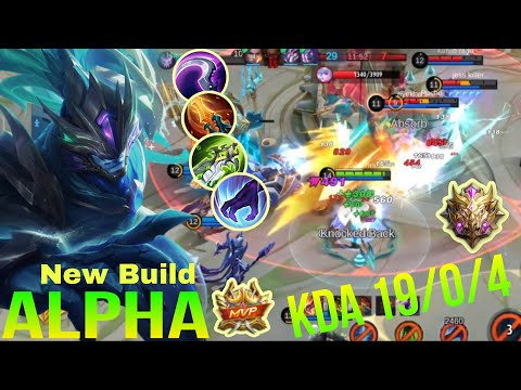 19 Kills No Death!! Alpha New  Build 100% UNSTOPPABLE!! - Alpha Best Build 2023 ~ MLBB