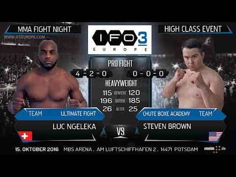 IRON FIGHTERS 3 O. - LUC NGELEKA vs. STEVEN BROWN - ! Shortest Fight of Event!
