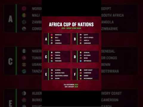 AFRICA CUP OF NATIONS 2025 GROUP STAGE DRAW #afcon2025morocco #caf #morocco #2025 #december #foot
