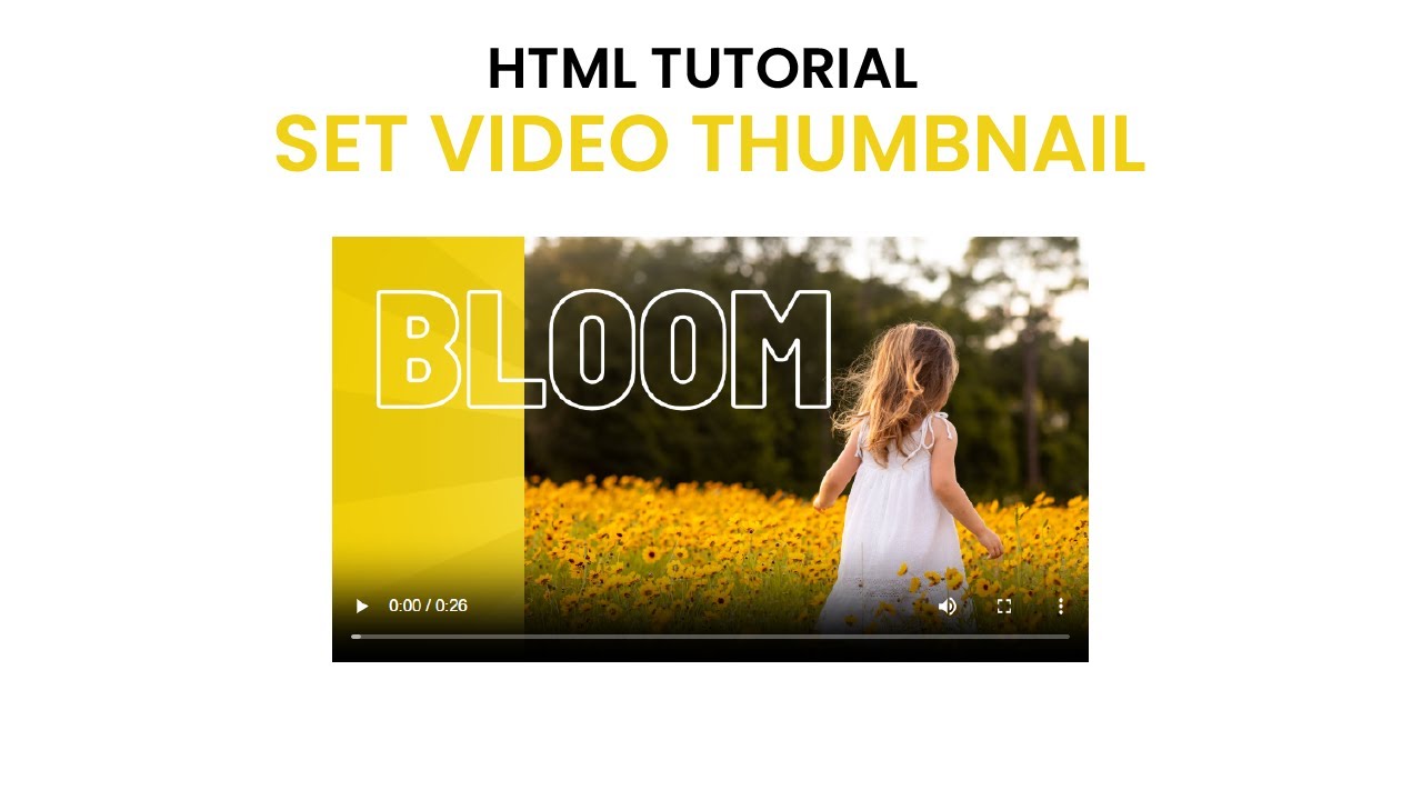 Set Video Thumbnail In HTML