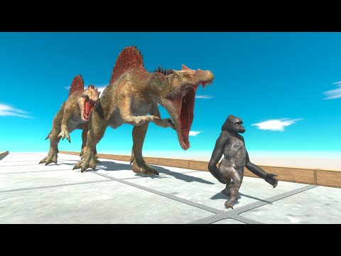 Escape from Spinosaurus - Animal Revolt Battle Simulator