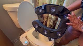 Lunderg Toilettensitzerhöhung für Senioren, festes erhöhtes Toilettensitzkissen mit hochdichtem Scha