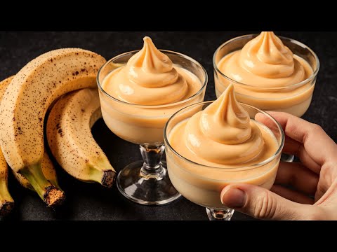 🍌 Just banana and milk!  The famous Italian dessert in just 5 minutes!