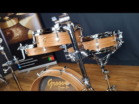 DEMO - Groove Drum Co. Pancake Drums 18",10,13"+12"
