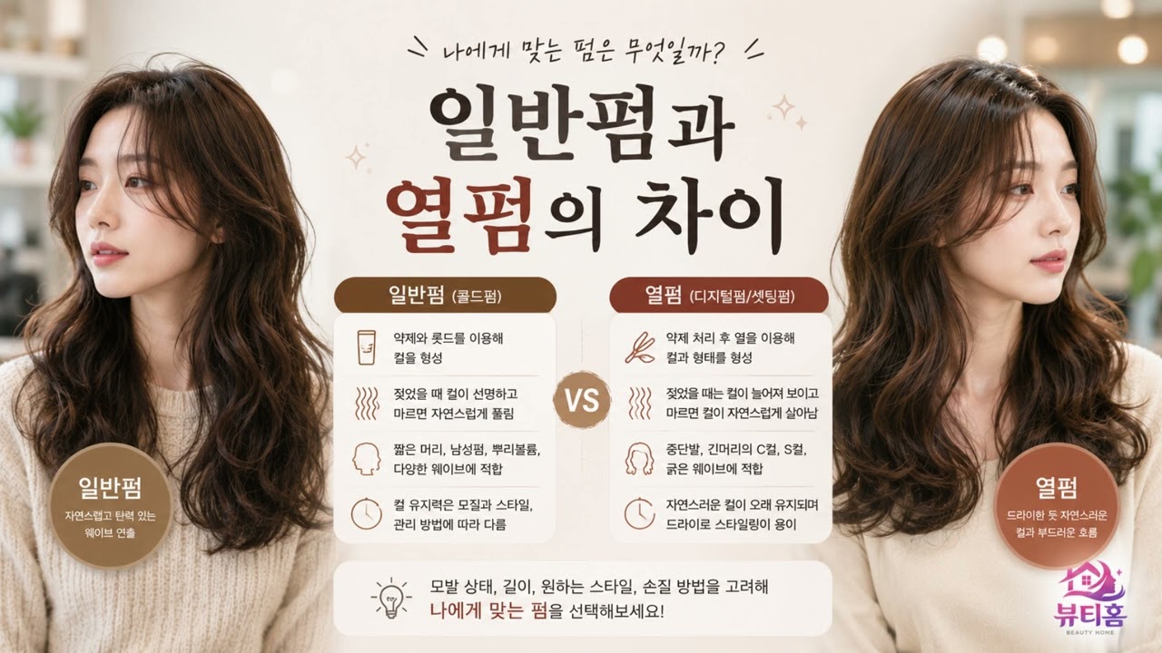 일반펌과 열펌의 차이, 어떤 펌을 선택해야 할까요?