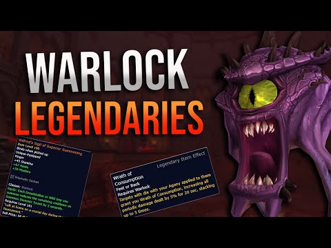 Firsthand Look At ALL Warlock Legendaries in Shadowlands! Wilfred's Sigil, Slow Ring and More!