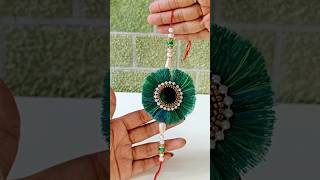 how to make rakhi at home//morpankh rakhi//handmade rakhi#shorts #trending