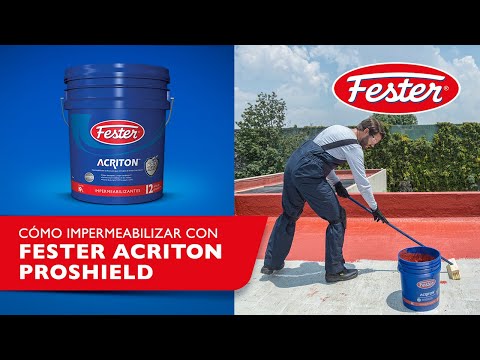 thumbnail video image 2 of Impermeabilizante Acrílico Elastomérico Renovable Base Agua De Secado Extra Rápido Fester 6 Años Rojo 19 L, 2 of 3
