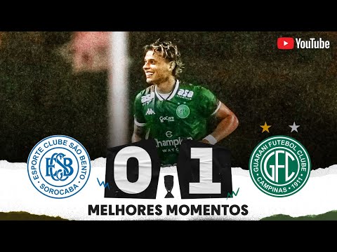 Gols e lances de São Bento x Guarani