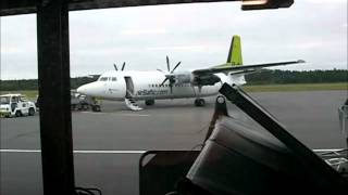 preview picture of video 'Air Baltic Fokker F-50 arriving at Lappeenranta Airport LPP'