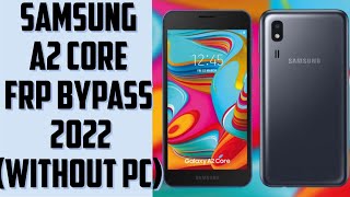 A2 core frp bypass without pc || Samsung a2 core google account unlock (2022)