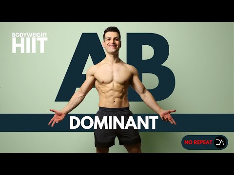 30 min ABS-DOMINANT Bodyweight HIIT workout | No Repeat